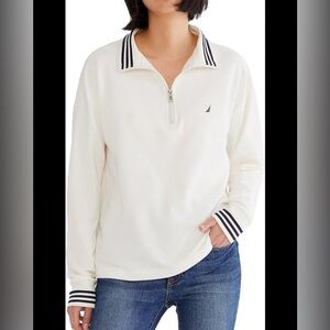 Nautica Womens Quarter Zip Sweater | Size Large |